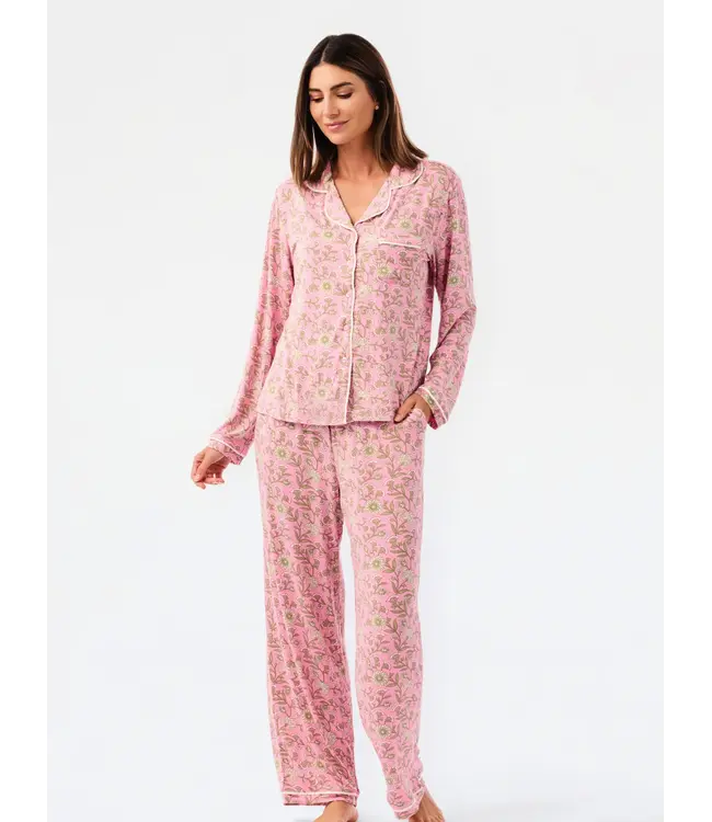 Charlotte Thistle Vines Pink Pants Set