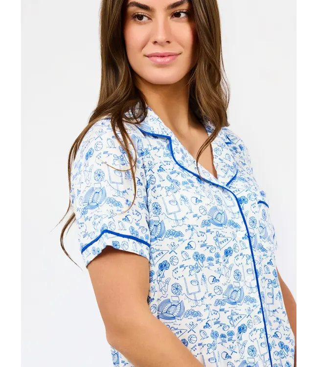 Charlotte Team Toile Blue Pants Set