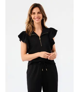 Paige Black Zipper Top