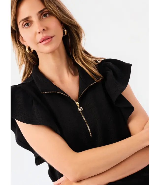 Paige Black Zipper Top