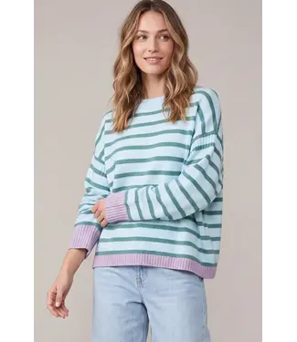SHE + SKY Ella Blue Striped Sweater