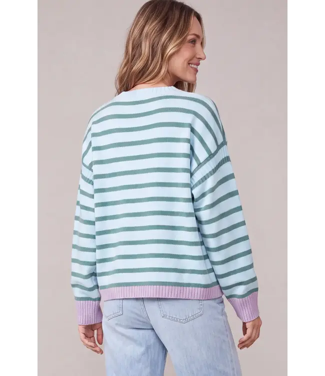 Ella Blue Striped Sweater