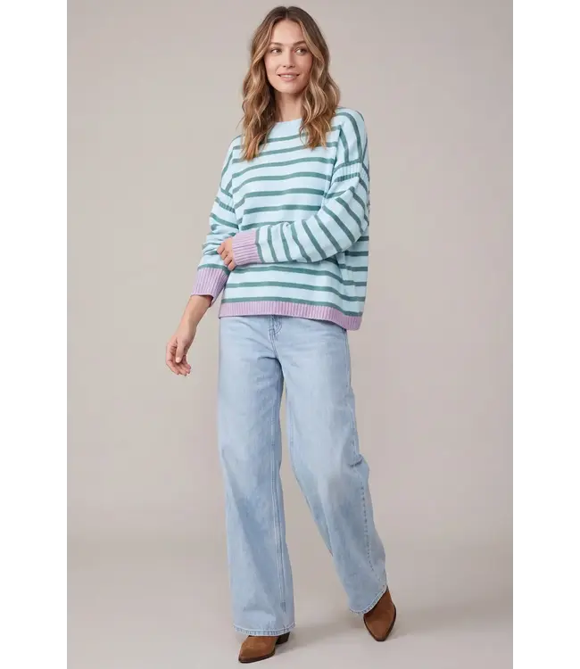 Ella Blue Striped Sweater