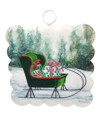Mini Scallop Sleigh & Gifts Print