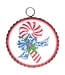 Round Top Mini Chinoiserie Candy Cane Print