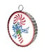 Round Top Mini Chinoiserie Candy Cane Print