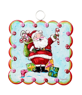 Mini Scallop Belly Laugh Santa Print