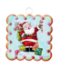 Round Top Mini Scallop Belly Laugh Santa Print