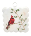 Round Top Mini Scallop Solitary Cardinal Print