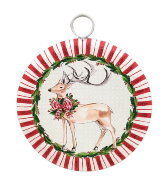 Mini Traditional Tidings Reindeer Print