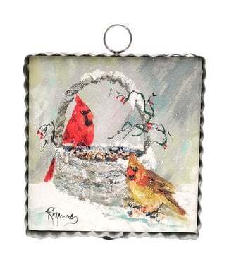Mini Cardinal Basket Print