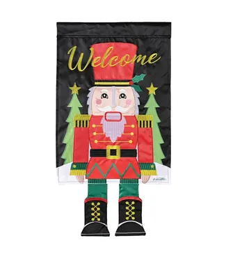 Magnolia Garden Welcome Nutcracker Garden Flag