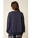 Cady Navy Jesus Saves Patchwork Sweatshirt