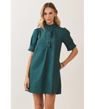 TCEC Rhonda Hunter Green Ruffle Dress