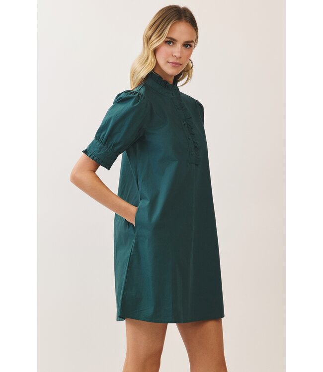 Rhonda Hunter Green Ruffle Dress