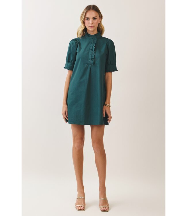Rhonda Hunter Green Ruffle Dress