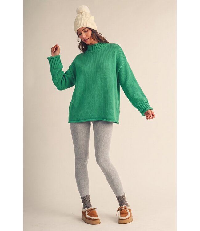 Shelly Jade Green Knit Sweater