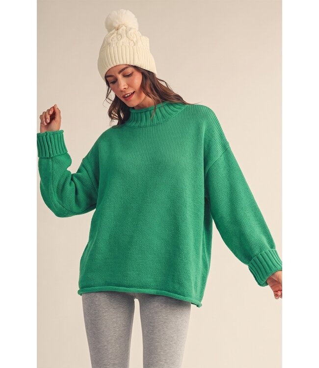 Shelly Jade Green Knit Sweater