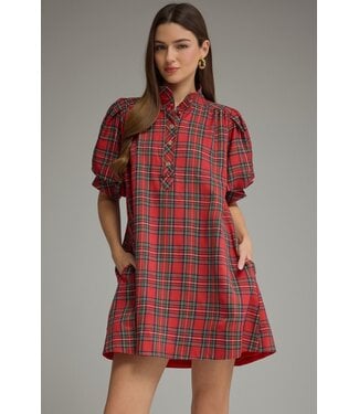 Entro Noel Red Plaid Dress