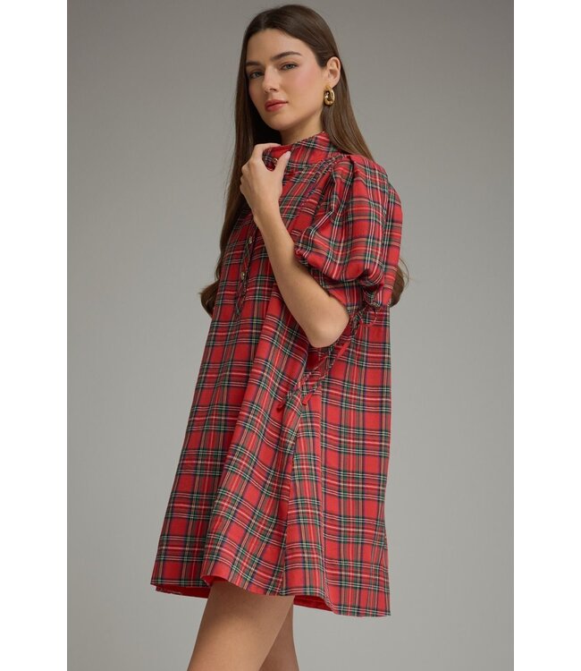Noel Red Plaid Dress