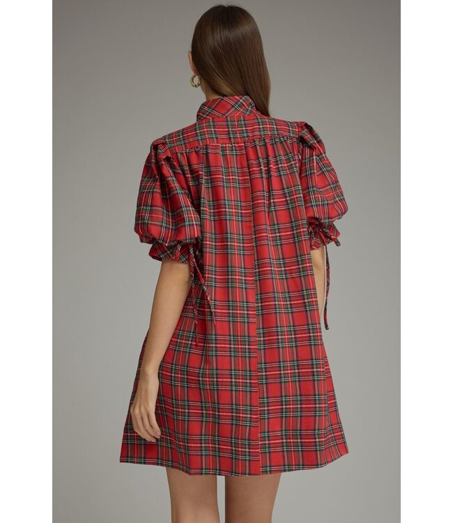 Noel Red Plaid Dress