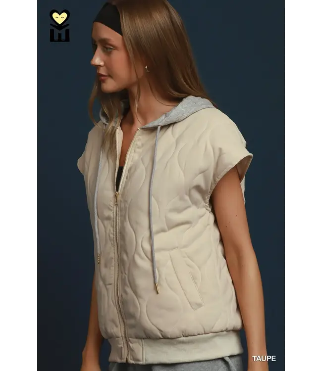 Kennady Taupe Quilted Vest