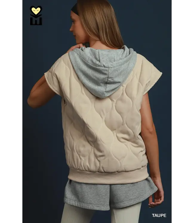 Kennady Taupe Quilted Vest