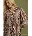 Mya Brown Abstract Midi Dress