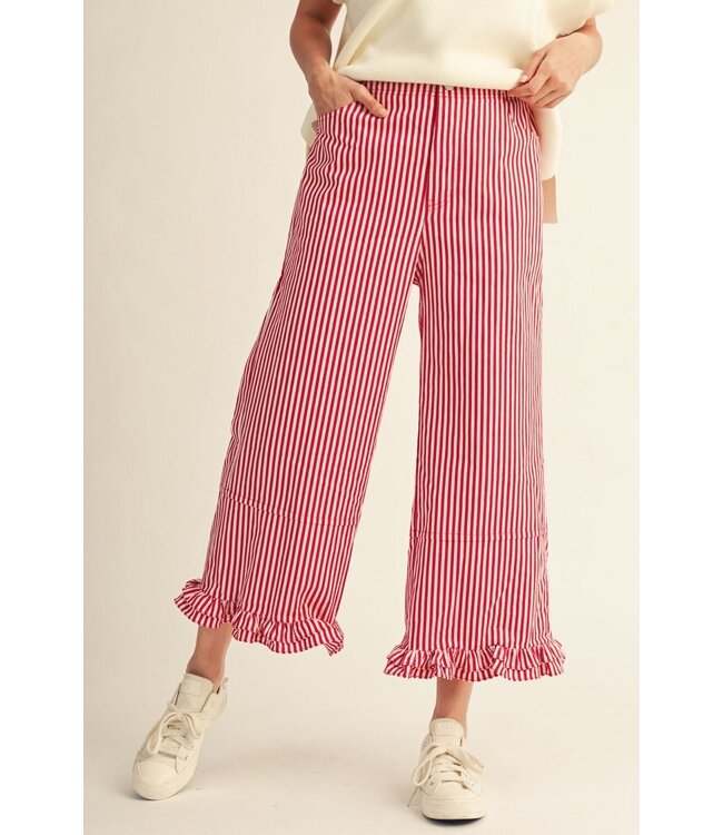 Norah Red Striped Pants