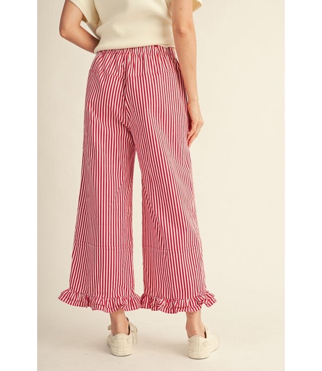 Norah Red Striped Pants
