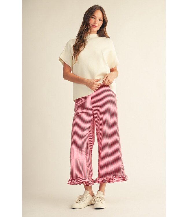 Norah Red Striped Pants