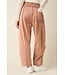 Kelsea Red Bean Mineral Wash Barrel Pants
