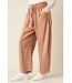 Kelsea Red Bean Mineral Wash Barrel Pants