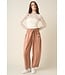 Kelsea Red Bean Mineral Wash Barrel Pants