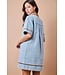 Polly Washed Denim Contrast Corduroy Dress