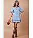 Polly Washed Denim Contrast Corduroy Dress