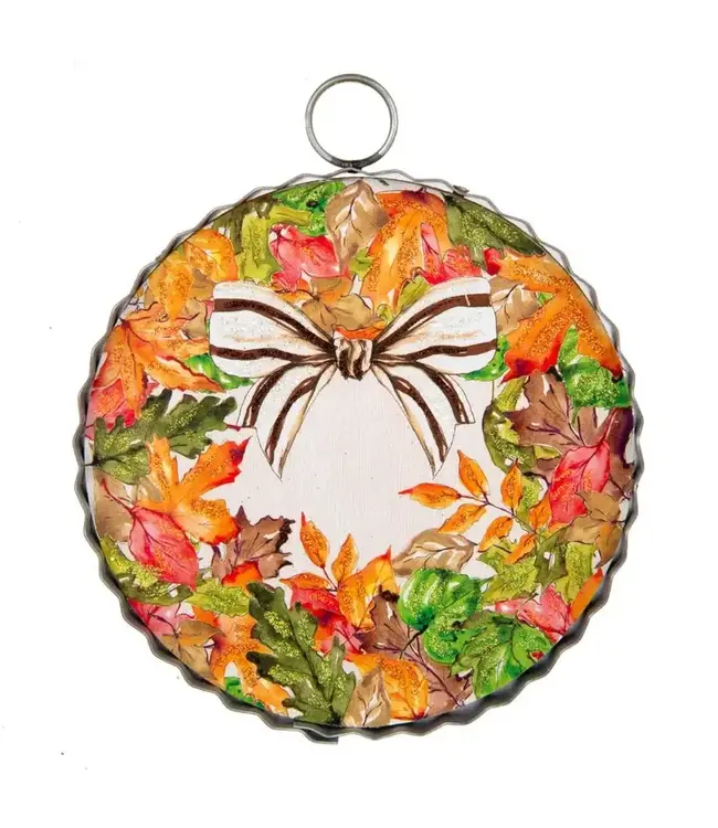 Round Top Mini Round Fall Wreath Print