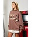 Lucy Brown FALL Applique Embroidered Sweatshirt