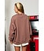 Lucy Brown FALL Applique Embroidered Sweatshirt