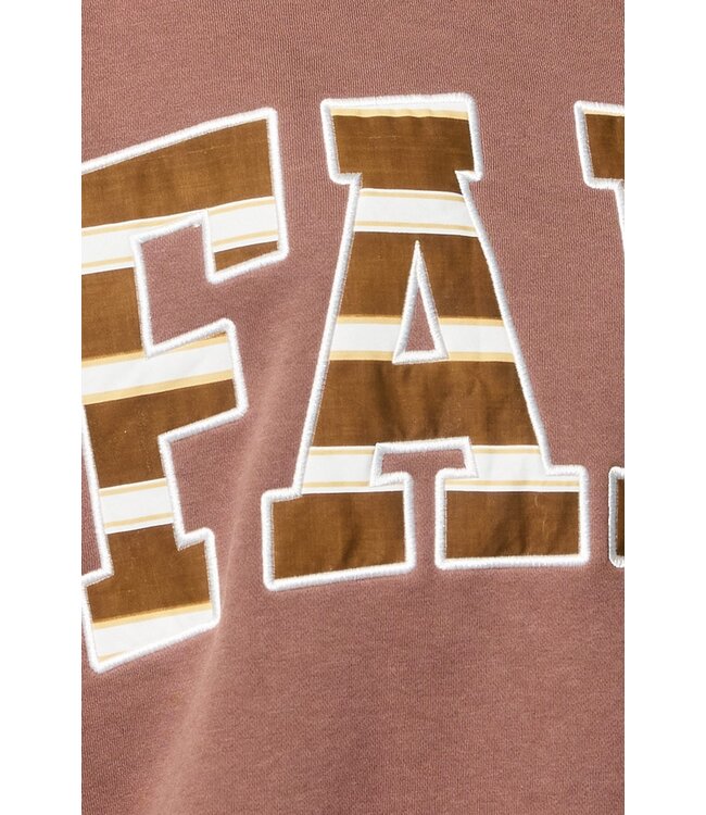 Lucy Brown FALL Applique Embroidered Sweatshirt