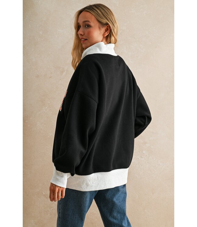 Kim Black SPOOKY Patchwork Sweatshirt