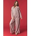 Carly Christmas Combo Striped Plisse Pajama Set