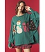 Lauren Vintage Green Christmas Patches French Terry Sweatshirt