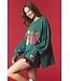 Lauren Vintage Green Christmas Patches French Terry Sweatshirt