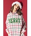 Anne Light Pink Plaid Merry Sweatshirt