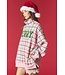 Anne Light Pink Plaid Merry Sweatshirt