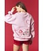 Kim Light Pink Santa Letter Fleece Sweatshirt