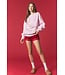 Kim Light Pink Santa Letter Fleece Sweatshirt