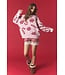 Deb Light Pink Candy Cane Knit Sweater