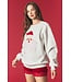 Mary Heather Grey Santa French Terry Sweatshirt